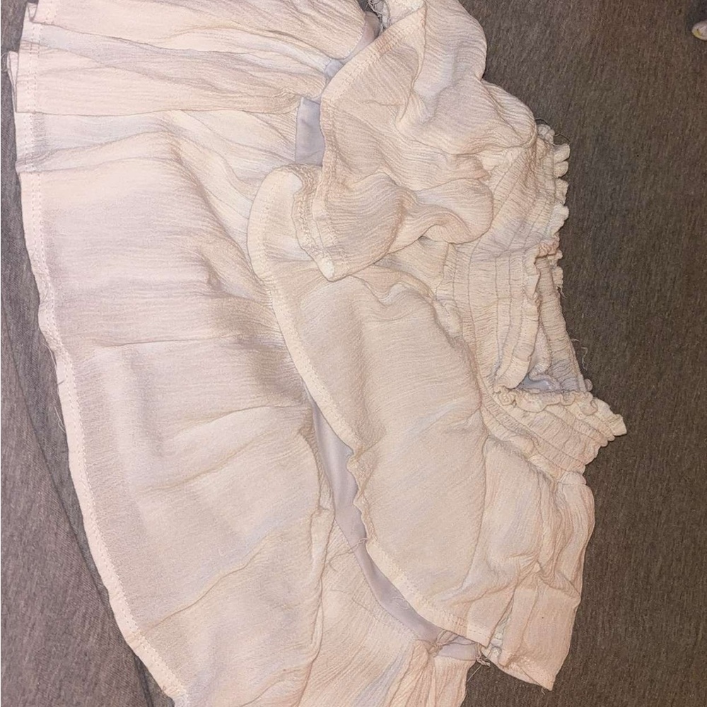 Chic Cream Ruffled Blouse